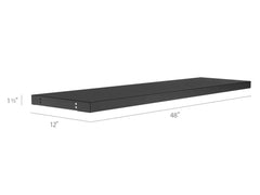 1 8 Bold Series 48" Display Wall Shelf Set (Pack of 2) - Black