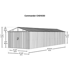 Arrow Commander Steel Storage Building In Eggshell